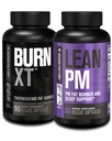 Jacked Factory Burn XT Thermogenic Fat Burner - Appetite Suppressant & Nootropic Energy Booster (90 capsule) & Lean PM supplemento di perdita di peso, Sleep Support | (60 capsule)