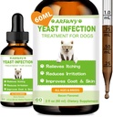Trattamento naturale dell'infezione del lievito per cani | 60ML Supporta il sollievo sano dell'itch | Trattamento dell'infezione dell'orecchio del cane | Rilievo dell'infiammazione del cane, sollievo dell'allergia e sollievo della pelle | 2 fl oz, aroma di bacon