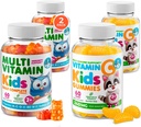 DR. MORITZ Essential Vitamin Pair - Bambini Multivitamin Gummies Bundle (60 Conte, 2 Pack) con vitamina C (60 Conteggio 2 Pack)