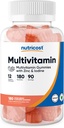 Nutricost Multivitamin Gummies, 180 Gummies (Mixed Berry Flavored) - 90 Serv, Gluten Free, Non OGM e Per vegetariani