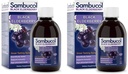 Sambucol Black Elderberry Syrup - Sambucus Elderberry Syrup, Black Elderberry Liquid, Immune Support, High Antioxidants, Gluten Free - Original Formula, 7,8 Fl Oz (Pack of 2)