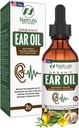 Olio per l'orecchio organico per l'infezione dell'orecchio - Gocce naturali per il dolore dell'orecchio, Rimozione dell'orecchio e della cera di Swimmer - Bambini, Adulti, Baby & Dog Earache Remedy - Gocce d'orecchio con Mullein, Aglio Made in USA