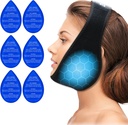 ZNÖCUETÖD Saggezza Teeth Ice Pack Face Head Wrap per la Saggezza Denti Rilievo Del Dolore Toothache, TMJ, Jaw Ice for Face Oral Surgery, Dental Implant con 6 pacchetti di gel freddo caldo riutilizzabili