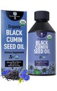 Organic Black Cumin Seed Oil-USDA-Cold Pressato -fino a 6X Più Forte Thymoquinone- Pure Nigella Sativa Cumin Seeds - Supplemento Premium per Supporto Immune, Antiossidante, Calmante, Skin & Hair (8.5 oz)