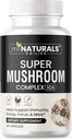 MINATURALS Mushroom Complex Capsule - Lion's Mane, Reishi, Cordyceps, Chaga, Turchia Tail, Maitake - Supplemento Real Fruiting Body - 10 in 1