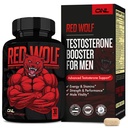 ONL Red Wolf Testosterone Booster per gli uomini - Ultimate Men's Supplement for High Potency Endurance, Energy & Strength - Testosterone Supplement per gli uomini - w/Tongkat Ali Male Enhancement - 30 Ct