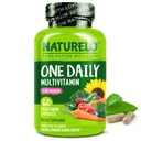 NATURELO One Daily Multivitamin for Women w/Vitamin B12, 60 Ct, Energy Support, Whole Food Daily Women Multivitamin Supplement, Nourish Hair/Skin/Nail, Non-GMO, No Soy, Gluten Free, 2 mesi di fornitura