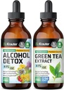 BIO KRAUTER Alcohol Detox Tincture 4 Fl. Oz. & Estratto di tè verde Tincture 4 Fl. Oz.