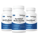 Fairhaven Salute FertilAid per gli uomini, MotilitàBoost e Countboost Combo | Integratori di fertilità per gli uomini