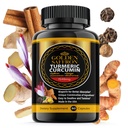 GOLDEN SAFFRON Curcumina curcuma erboristica Integratore con Bioperine, Zafferano, Cannella e Ginger - Alta potenza, Non OGM, Integratore senza glutine per una migliore efficacia. Made in Italy