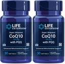 Estensione della vita Super Ubiquinol CoQ10 con PQQ, CoQ10, PQQ, shilajit, Salute del cuore, Supporto per l'energia cellulare, 8X Migliore assorbimento, senza glutine, 100 mg, 30 softgels (Pack of 2)