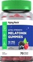 Piping Rock Melatonin Gummies 10mg | 70 Count | Berry Flavor Supplement | Vegan, Non OGM, Gluten Free