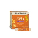 Dr. Mercola Vitamin C-PAK con Quercetin - Bevanda giornaliera di supporto immunitario - Zinc & Vitamina D3 Blend - Gluten-Free - Effervescent Orange Flavor - 30 Pacchetti