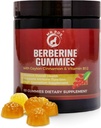 Gummie di berbina Premium 1500mg - Supporto Metabolismo senza zucchero con cannella di ceylon, cromo, magnesio, zinco & B12-60