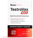 Novex Biotech TestroVax MAX – Testosterone giornaliero Multivitamin - Integratori alimentari per aumentare il testosterone e aumentare la forza, 60 Ct
