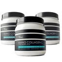 (3-Pack) Amino Collagen C - Polvere di collagene (180 Scoops) - Peptidi di collagene marino + acido ialuronico. Niente Sugar. Nessun odore. Non OGM. USA. per capelli, pelle, unghie, articolazioni, & Gut Salute.
