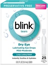 Blink Lacrime Lubrificante Occhio Gocce Occhio delicato-Moderato, 25 Conte - 0.01 oz (4 Confezione)