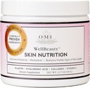 OMI Wellbeauty Skin Nutrition, clinicamente dimostrato per aumentare l'elasticità e ridurre i segni visibili di invecchiamento della pelle, Elastin marino francese, collagene, acido ialuronico, vitamina C, alimentazione di 1 mese, 3.17oz