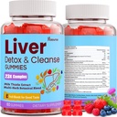 3000mg Liver Detox Riparazione & Cleanse Gummies | Milk Thistle 2000mg con Turmeric Dandelion Root & Artichoke for Liver Detox, Liver Support & Renew, Antiossidante, Gut, Skin - Fruit Flavor, 60 Gummies