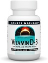 Fonte Naturals Vitamina D-3, Supporta Bone & Immune Health*, 250 mcg (10.000 UI) - 120 Softgels
