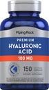 Piping Rock Hyaluronic Acid Supplemento | 100 mg | 150 capsule | come Sodium Hyaluronate | Non-GMO, Gluten Free