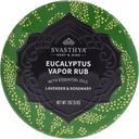 Svasthya Body & Mind Eucalyptus Vapor Rub - Apre Nasal Passages & Moisturizes La pelle, Tosse, Rilievo di naso e congestione, Olio d'oliva, cera d'api, Lavanda, Rosmarino - Made in the USA, 2oz