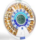 Dispenser automatico di pillole per parabrezza per anziani, organizzatore di pillole elettroniche con allarme e luce, Dispenser di farmaci Smart Timed 28 giorni, distributore automatico di pillole a tempo pieno per le prescrizioni e le vitamine