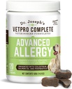 VetPro Advanced Allergy and Itch Support for Dogs - Supporta Allergie Stagionali, Itchy Skin, & Immunity - Migliorato con Olio di Salmone, Probiotics & Colostrum per Allergies, Supporto Immune, & Gut Health