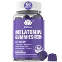 Melatonin Gummies 10mg 20mg per Adulti, Extra Forza con L-Teanina, Ashwagandha, Magnesio, Turco, GABA, Balm di limone e camomilla per la salute Circadian Rhythm, Vegan Grape Flavor
