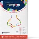 Nampons Kids Nosebleed Stoppers - 6 Easy to Use Nose Bleed Stopper Plugs Kit per bambini. Fiduciata dai Pediatrici. L'agente di chiusura anallergica si ferma rapidamente a contatto. Sicuro e senza dolore