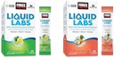 Bundle of FORCE FACTOR Liquid Labs Electrolytes Powder, Hydration Packets per rendere l'acqua elettrolita con vitamine, minerali e antiossidanti. Aroma di limone-lime + aroma di frutta tropicale, 40 confezioni di stick