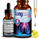 Gocce di sostegno polmonare con estratto di foglie di Mullein Wild per polmoni e supporto di sollievo di muco - 2 Fl oz