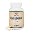 Lumbrokinase Enzymes Supplement - 120 Capsule (Max Activity 10,000 FU/Gram) 150mg per Serving (No Filler, Non OGM, Gluten Free) per il supporto di Circolazione Cardiovascolare e Sangue di Double Wood