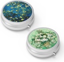 Pill Box 3 Compartment Piccolo caso di pillole,portabile per il supporto del contenitore del contenitore dell'organizzatore della pedana tascabile o del persino per contenere vitamine, farmaci, olio di pesce e integratori(2PCS)