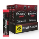 Pedialyte Sport Electrolyte Powder, Idratazione veloce con 5 elettroliti chiave per il supporto muscolare prima, durante, & dopo l'esercizio, Fruit Punch, 0.49 Oz Sachets 6 Count (Pack of 6)