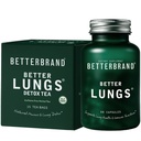 Betterbrand Better Lungs Health Pack - BetterLungs & BetterLungs Detox Tea Bundle - Daily Resporatory Health Supplement - 15X Herbal Tea Bags + 60 capsule
