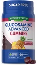 Verità della natura Glucosamine Gummies | 60 Count | Sugar Free | Arancione ananas Flavor | Non OGM & Gluten Integratore gratuito