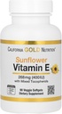 California Gold Nutrition Sunflower Vitamin E con Tocoferoli Misti, 400 IU, 90 Veggie Softgels