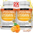 Vitamina Liposomal C 2100mg ad alto assorbimento Fat Soluble VIT C - Supporto Immune Collagen Booster Immunity Defense & Potente Antiossidante, MCT Oil & Sunflower Lecithin, Acido Acsorbico, Vegan Non OGM