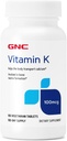 GNC vitamina K 100mcg, 180 compresse, aiuta il calcio di trasporto del corpo
