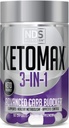NDS Nutrition Advanced 3-in-1 - Keto Pills for Fat Loss Support Carb Blocker Appetite Suppressant - White Kidney Bean, Chitosan, chetoni lampone e Vanadium (90 capsule)