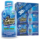 5 ore di ENERGY Shots Extra Forza, Blu Raspberry Flavor, 30 conte, 1.93 Fl Oz, Zucchero Libero, Zero Calories, Aminoacidi e Vitamine B essenziali, Integratore alimentare, Sentire allerta ed Energizzata, 230 mg Caffeina
