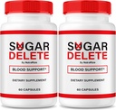 NutraRize (2 Pack) Zucchero Elimina capsule, Formula di supporto ufficiale per la salute generale, Zucchero Elimina pillole per mantenere livelli sane stabile, Premium SugarDelete Pastillas Review (120 capsule)