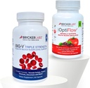 Bricker Labs Balance & Flow Duo: flusso sanguigno e supporto allo zucchero: Grande V Triple Strength Vanadyl Sulfate e OptiFlow Blood Flow Supplement