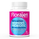 Florajen Women's Complete Triple-Action Prebiotic + Probiotic + Postbiotico per il supporto digestivo e immunitario - Rilievo ad azione rapida dalla costipazione & Bloating - Gluten-Free - Vegan - Non-GMO - 30-Count