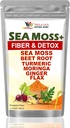 Latte testile con Moss e Turmirico Supplemento Polvere per il supporto immunitario, Body Cleanse e disintossicazione Include BeetRoot, Moringa, Dandelion, Burdock e Flax semi | 16 oncia (28 porzioni)