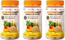 GummiShot Energy Gummies, 2475 mg di Chews di caffeina piantati per bottiglia, Booster di energia duratura lunga, conteggio tropicale 33 (pacchetto di 3)