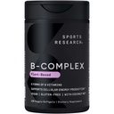 Ricerca sportiva® Vitamina B-Complex - Spettro completo di B Vitamine con B12 e Folate metilato - Gluten Free · Plant-Based · Non-GMO · Vegan-Friendly Formula - 120 Veggie Softgels
