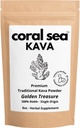 Kava polvere Noble Kava Root Bere Vanuatu tradizionale Grind Tea calmante uplifting bilanciato forte naturale frittura gusto Golden Treasure 8oz