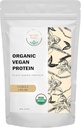 Organic Vegan Protein Powder - Proteine a base di piante, Vanilla Flavor - Non Dairy, Lattosio Libero, Senza Zucchero Aggiunto, Senza Glutine, Soia Libero, Non OGM, Ketogenic Vegan Blend - 1 lb, 16 Ounce